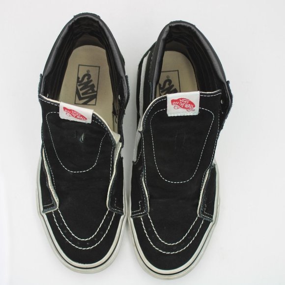 Vans Off The Wall Old Skool Sk8-Hi Black Suede Canvas Shoes Men 7.5 II Women 9 - Picture 6 of 9